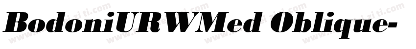 BodoniURWMed Oblique字体转换